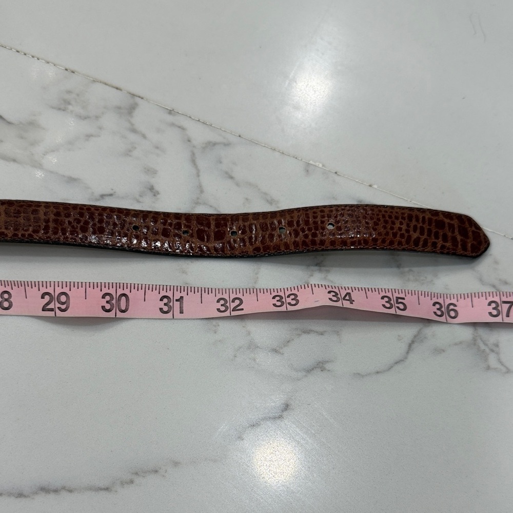 Tan Brown LeatherWomen's Belt. Size M - Picture 4 of 6